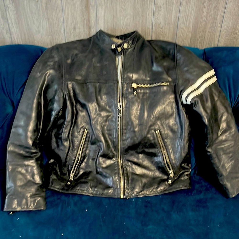 Black leather jacket